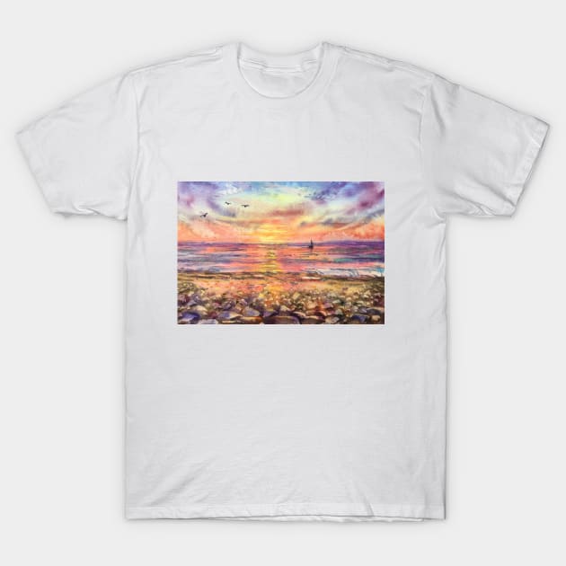 Sunset T-Shirt by EL_ART